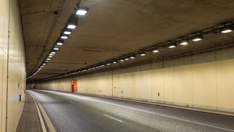 Schréder retrofitted luminaires in CNA TUnnel in Angers to reduce energy consumption and create a more circular economy